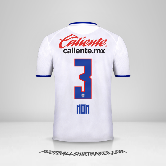 Maillot Cruz Azul 2019/20 Extérieur -  nom - 3