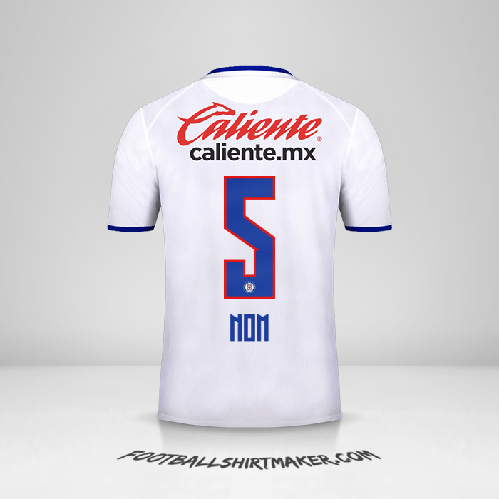 Maillot Cruz Azul 2019/20 Extérieur -  nom - 5