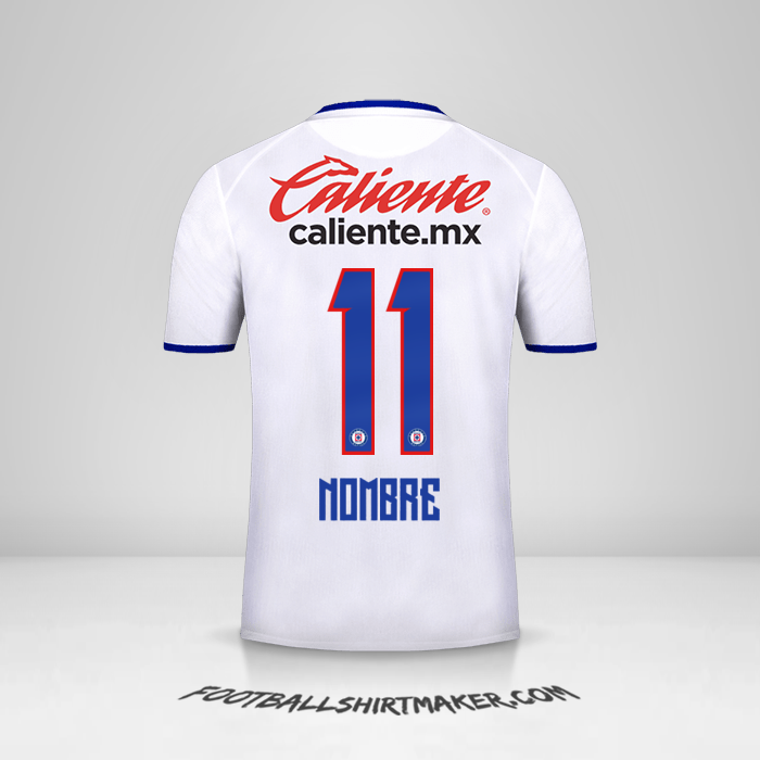 Jersey Cruz Azul 2019/20 Visita -  nombre - 11