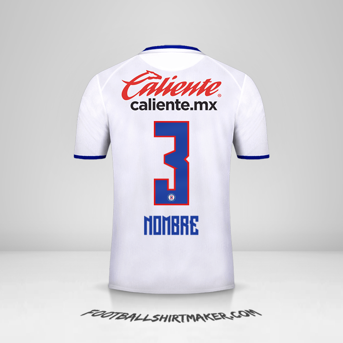 Camiseta Cruz Azul 2019/20 Visita -  nombre - 3