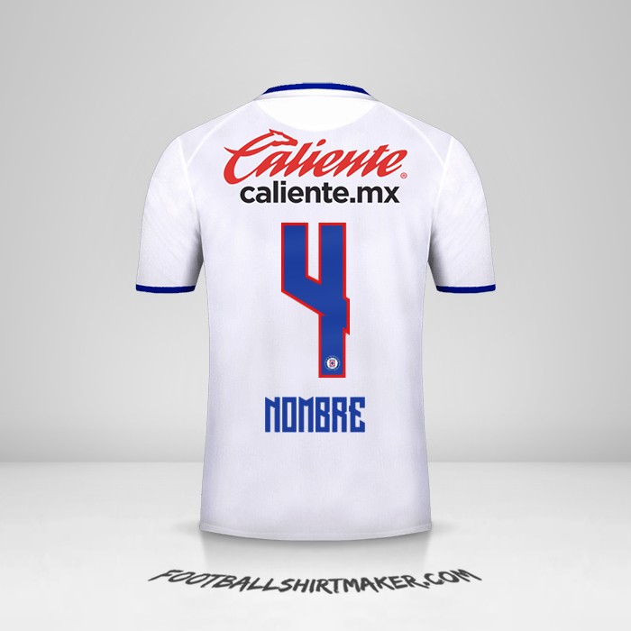 Jersey Cruz Azul 2019/20 Visita -  nombre - 4
