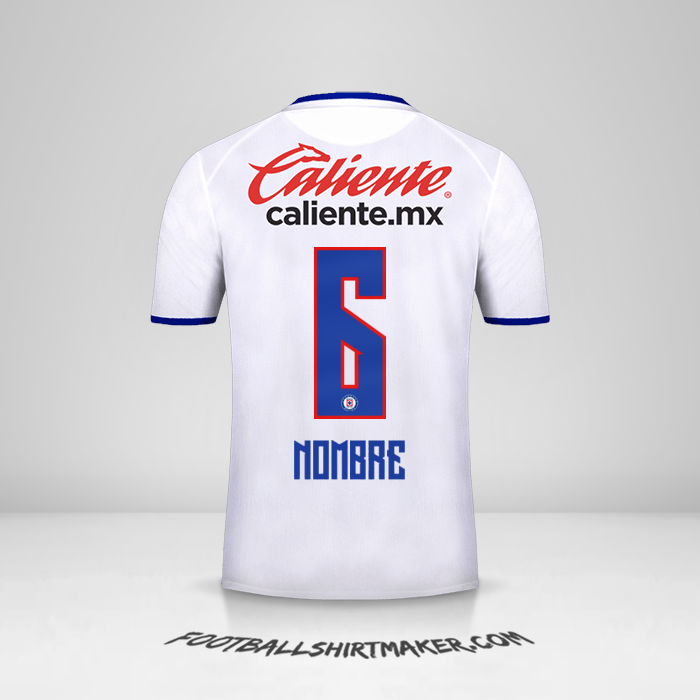 Jersey Cruz Azul 2019/20 Visita -  nombre - 6