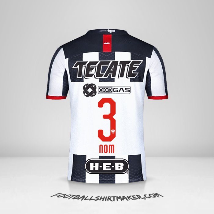 Maillot Monterrey 2019/20 -  nom - 3