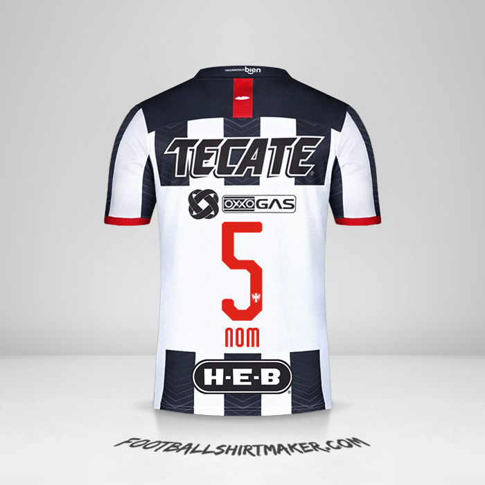 Maillot Monterrey 2019/20 -  nom - 5