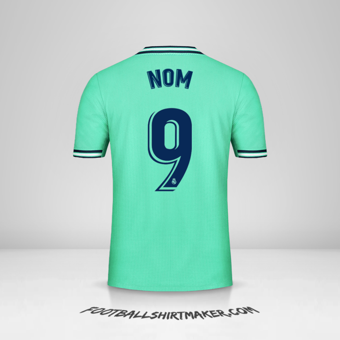 Maillot Real Madrid CF 2019/20 Troisième -  nom - 9