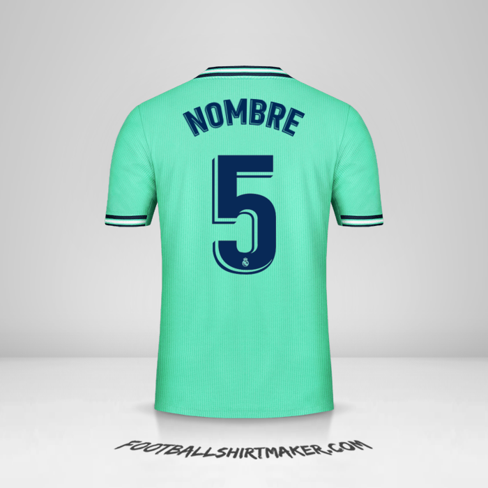Jersey Real Madrid CF 2019/20 Tercera -  nombre - 5
