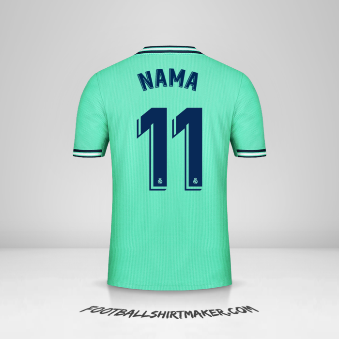 Jersey Real Madrid CF 2019/20 Ketiga -  nama - 11