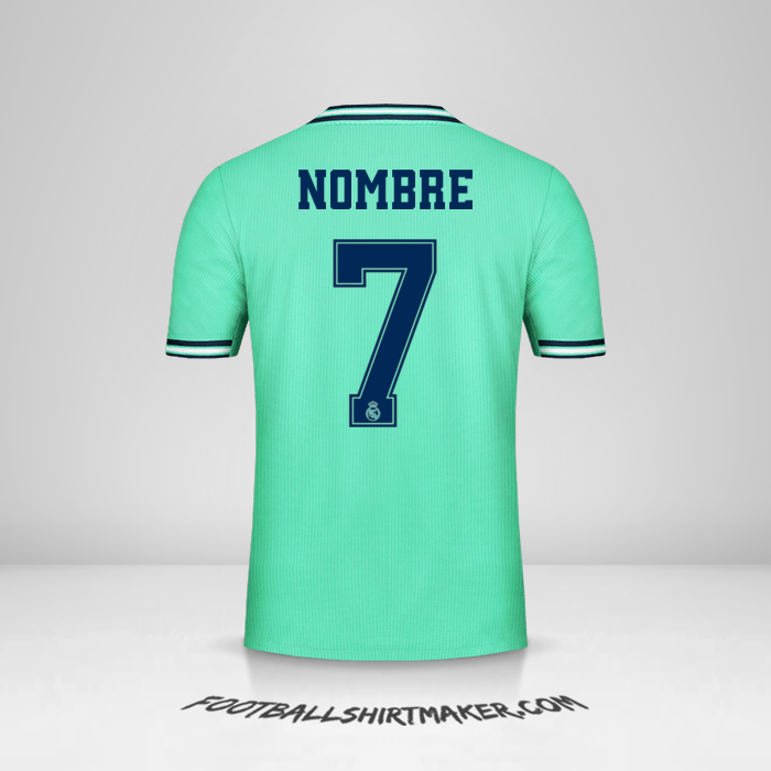 Jersey Real Madrid CF Cup 2019/20 Tercera -  nombre - 7