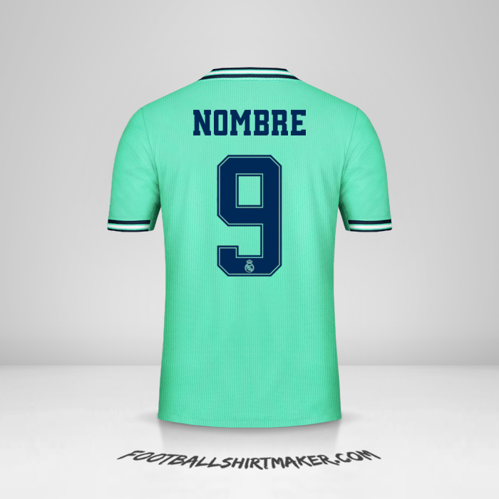 Jersey Real Madrid CF Cup 2019/20 Tercera -  nombre - 9