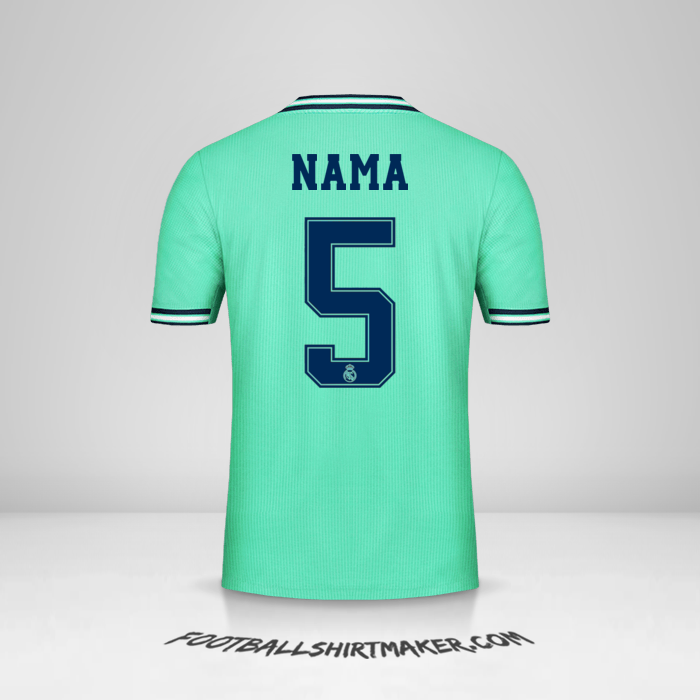 Jersey Real Madrid CF Cup 2019/20 Ketiga -  nama - 5