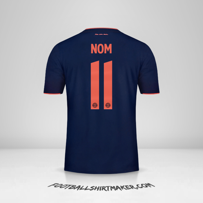 Maillot FC Bayern Munchen UCL 2019/20 -  nom - 11