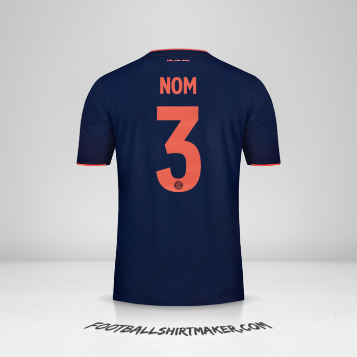 Maillot FC Bayern Munchen UCL 2019/20 -  nom - 3