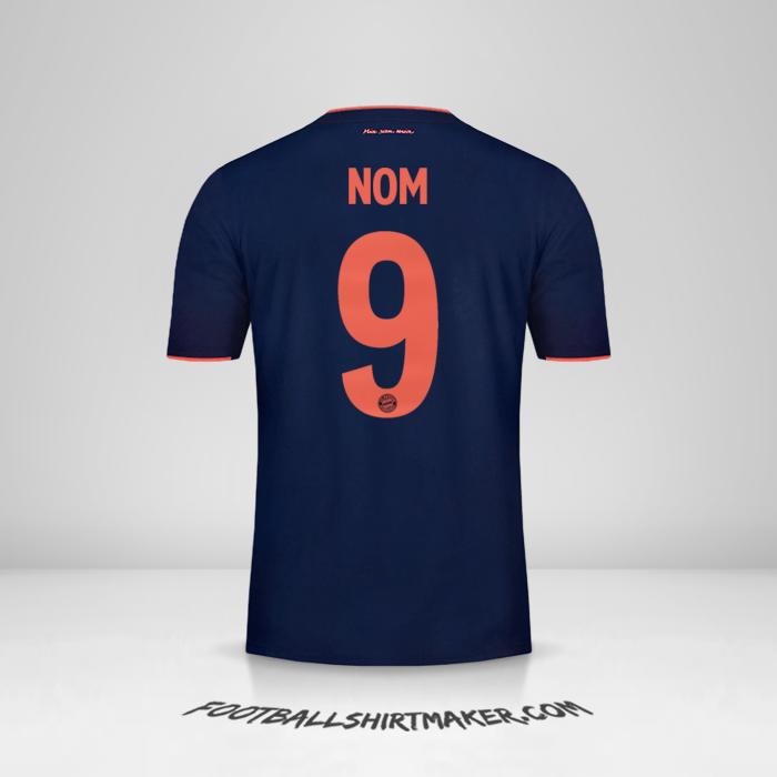 Maillot FC Bayern Munchen UCL 2019/20 -  nom - 9