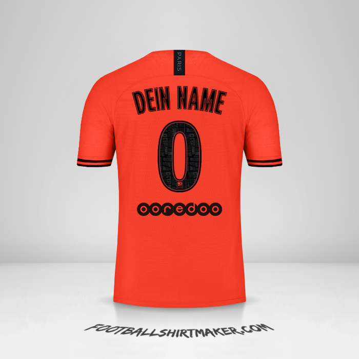 Trikot Paris Saint Germain Jordan 2019/20 II -  dein name - 0