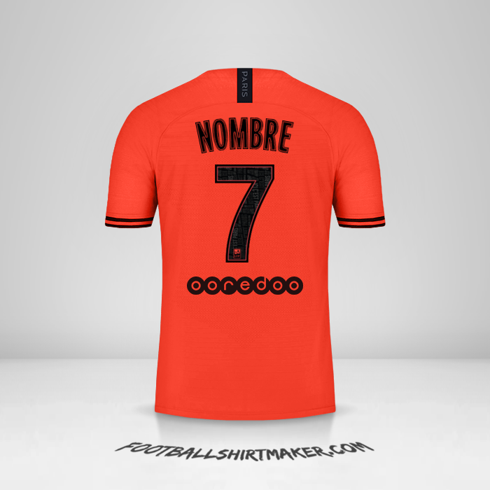 Camiseta Paris Saint Germain Jordan 2019/20 Visita -  nombre - 7