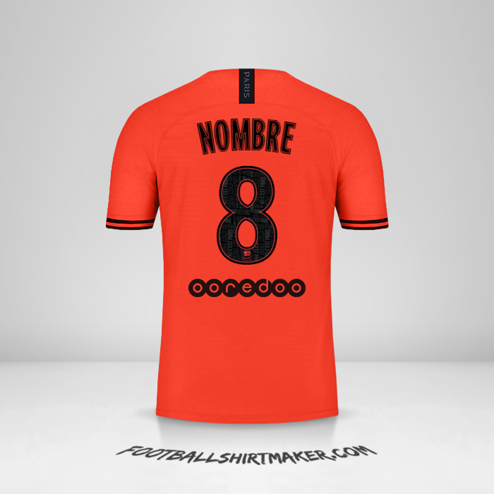 Jersey Paris Saint Germain Jordan 2019/20 Visita -  nombre - 8