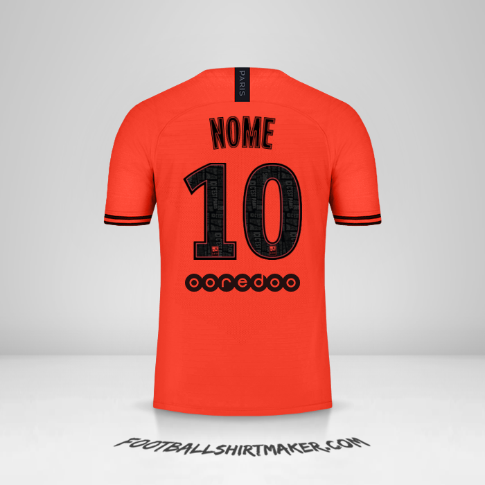 Maglia Paris Saint Germain Jordan 2019/20 Seconda -  nome - 10