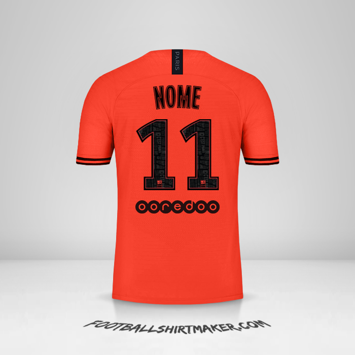Maglia Paris Saint Germain Jordan 2019/20 Seconda -  nome - 11