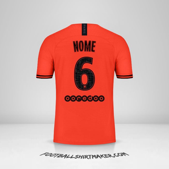 Maglia Paris Saint Germain Jordan 2019/20 Seconda -  nome - 6
