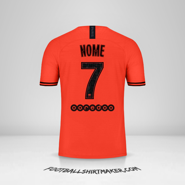 Maglia Paris Saint Germain Jordan 2019/20 Seconda -  nome - 7