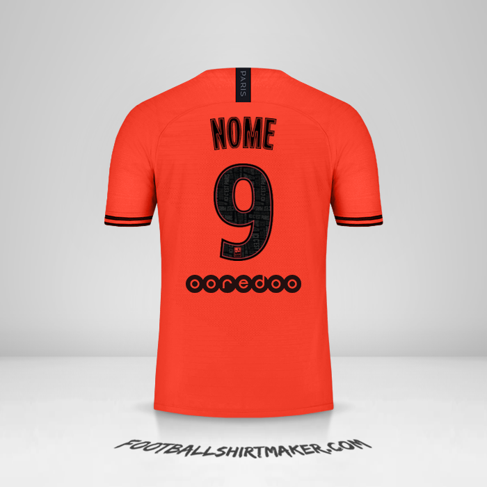 Maglia Paris Saint Germain Jordan 2019/20 Seconda -  nome - 9