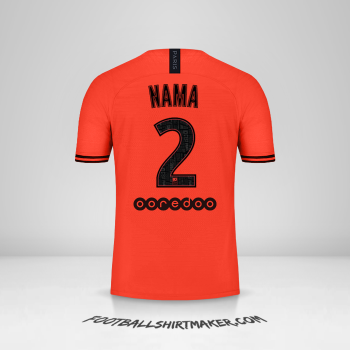 Jersey Paris Saint Germain Jordan 2019/20 Alternatif -  nama - 2