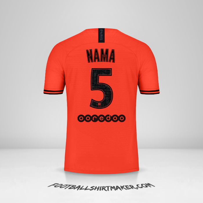 Jersey Paris Saint Germain Jordan 2019/20 Alternatif -  nama - 5