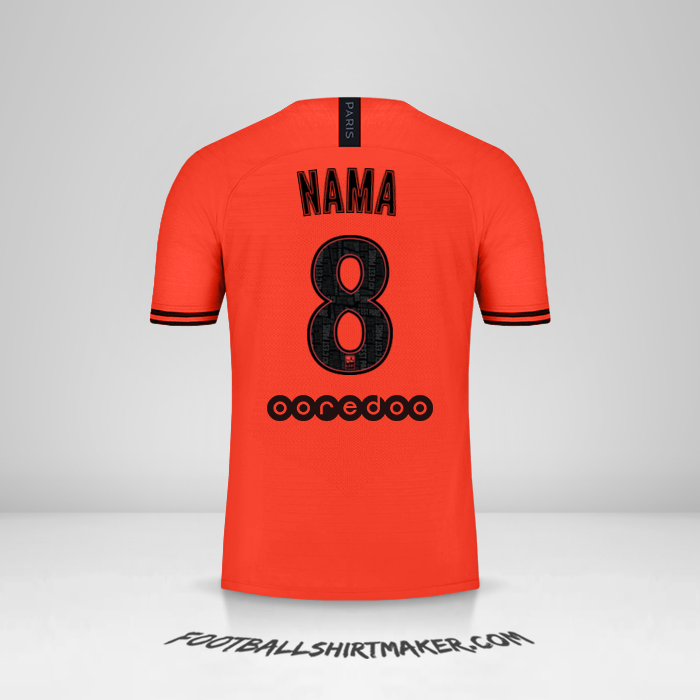 Jersey Paris Saint Germain Jordan 2019/20 Alternatif -  nama - 8
