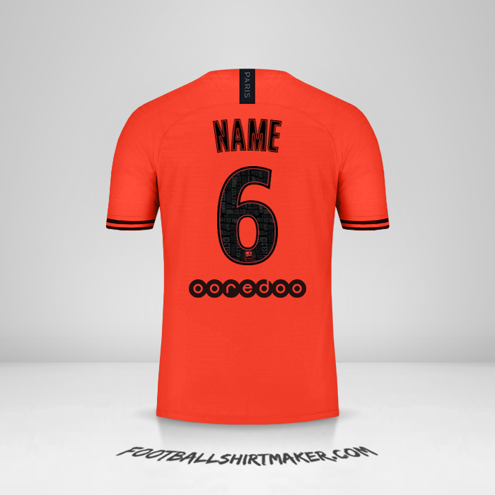 Shirt Paris Saint Germain Jordan 2019/20 Away -  name - 6