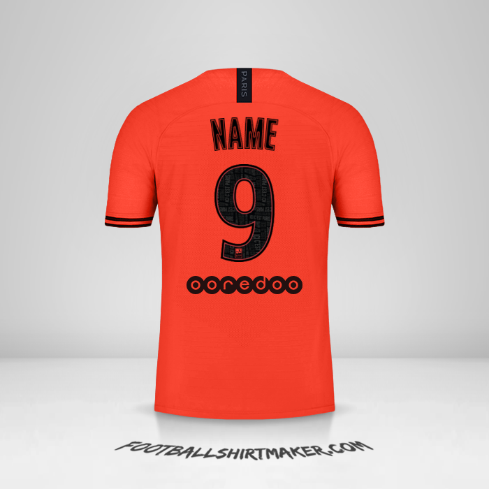 Jersey Paris Saint Germain Jordan 2019/20 Away -  name - 9