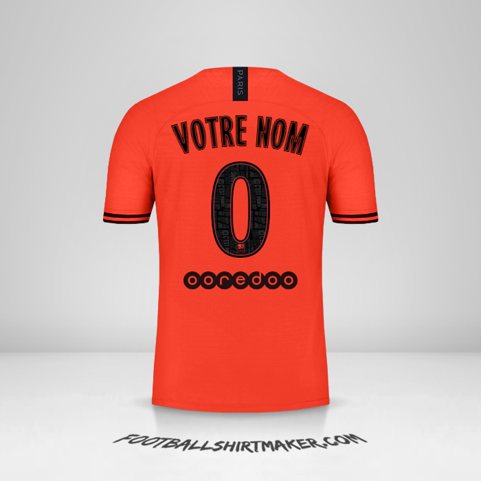 Maillot Paris Saint Germain Jordan 2019/20 II -  votre nom - 0