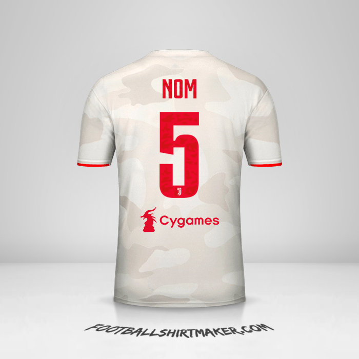 Maillot Juventus FC 2019/20 Extérieur -  nom - 5