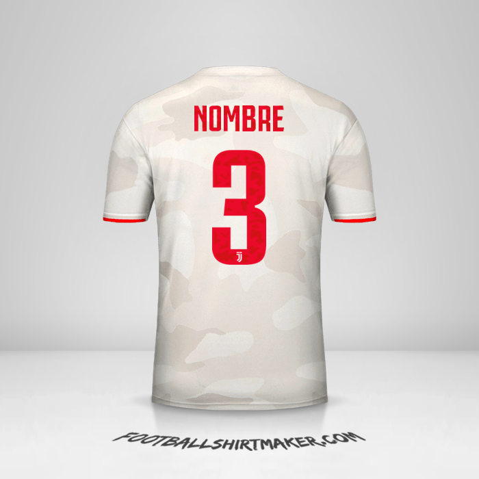 Jersey Juventus FC Cup 2019/20 Visita -  nombre - 3