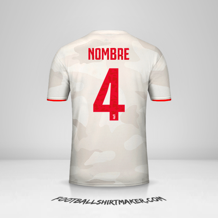 Jersey Juventus FC Cup 2019/20 Visita -  nombre - 4