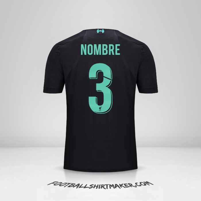 Jersey Liverpool FC Cup 2019/20 Tercera -  nombre - 3