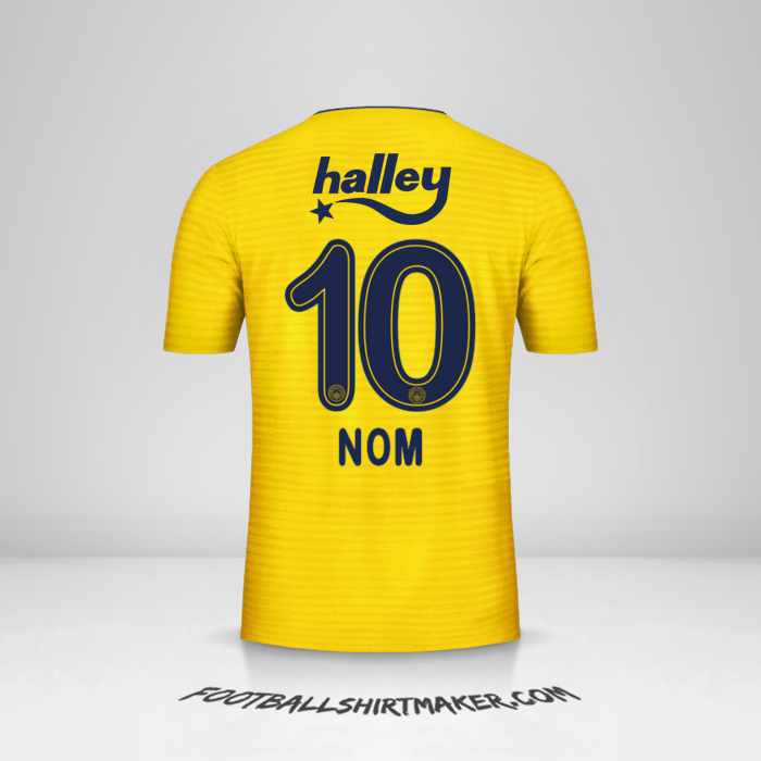 Maillot Fenerbahce SK 2019/20 Extérieur -  nom - 10