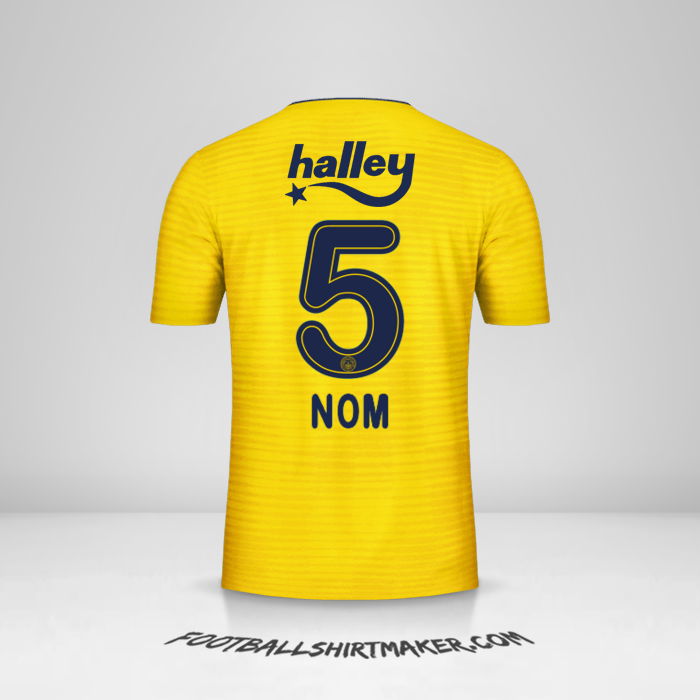 Maillot Fenerbahce SK 2019/20 Extérieur -  nom - 5