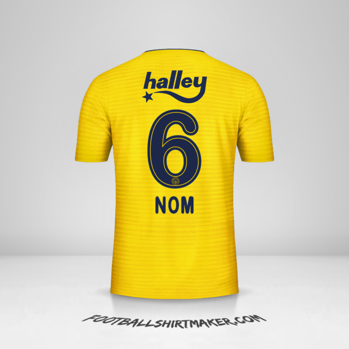 Maillot Fenerbahce SK 2019/20 Extérieur -  nom - 6