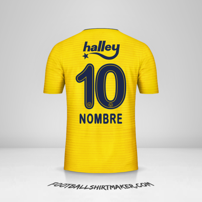Jersey Fenerbahce SK 2019/20 Visita -  nombre - 10
