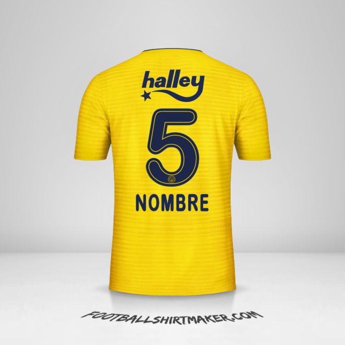 Jersey Fenerbahce SK 2019/20 Visita -  nombre - 5