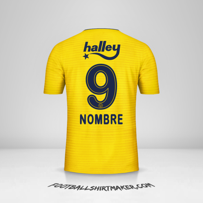 Jersey Fenerbahce SK 2019/20 Visita -  nombre - 9