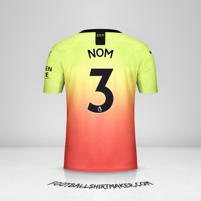 Maillot Manchester City 2019/20 Troisième -  nom - 3