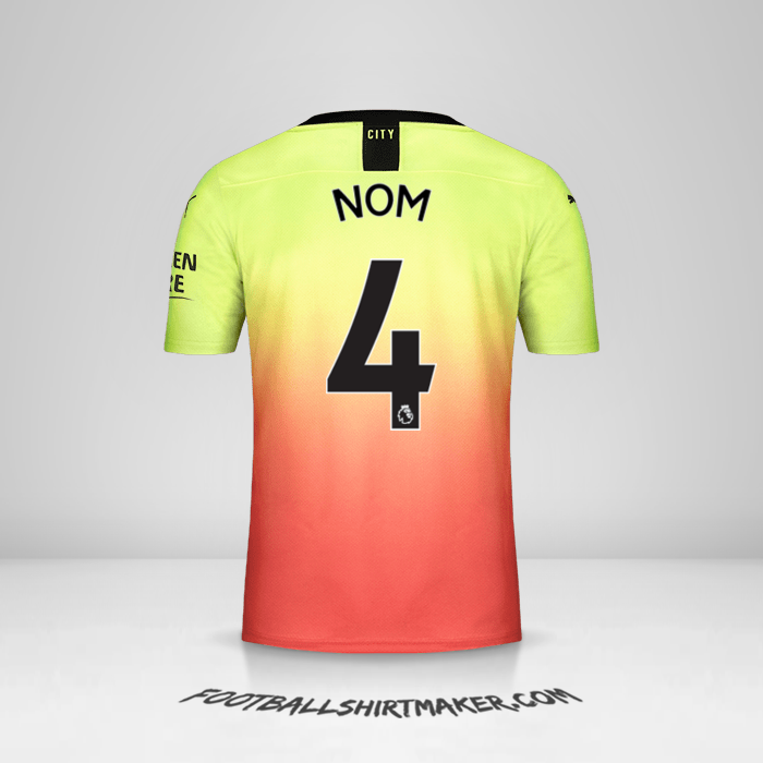 Maillot Manchester City 2019/20 Troisième -  nom - 4