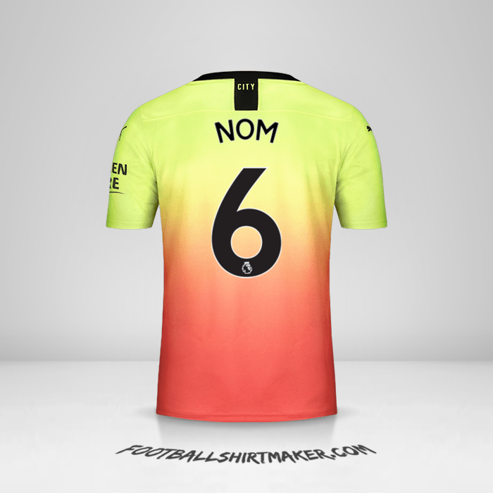 Maillot Manchester City 2019/20 Troisième -  nom - 6