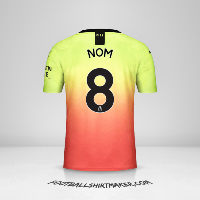 Maillot Manchester City 2019/20 Troisième -  nom - 8