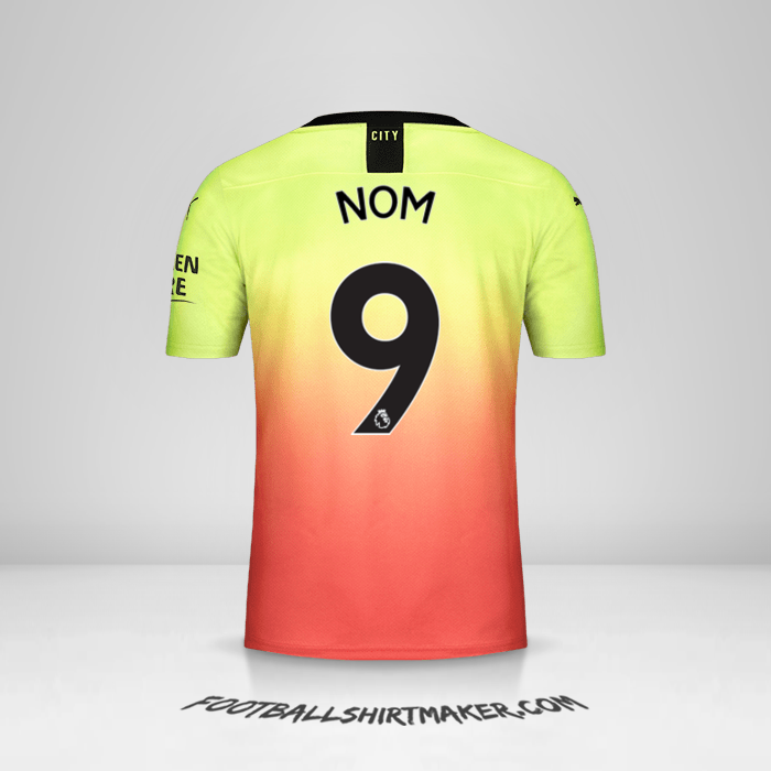 Maillot Manchester City 2019/20 Troisième -  nom - 9