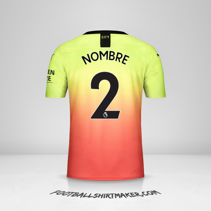 Jersey Manchester City 2019/20 Tercera -  nombre - 2