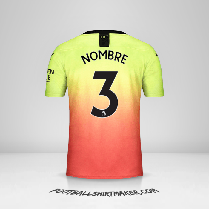 Camiseta Manchester City 2019/20 Tercera -  nombre - 3
