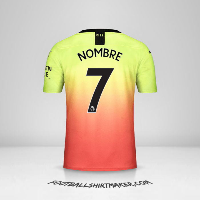 Camiseta Manchester City 2019/20 Tercera -  nombre - 7