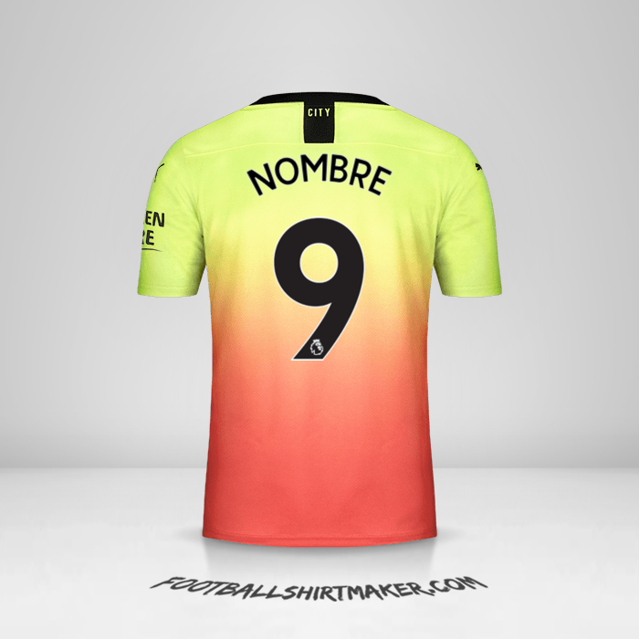 Camiseta Manchester City 2019/20 Tercera -  nombre - 9